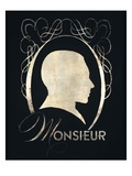 Monsieur Silhouette Giclee Print by Lisa Vincent