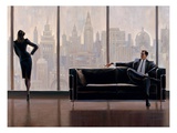 Pensive New York Gicléedruk van Brent Lynch