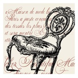 Script Chair Single Giclée-Druck von Walter Robertson
