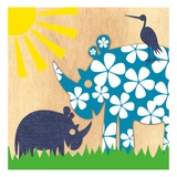 Rhino Family Giclee Print by  Z Studio