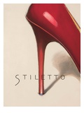 Red Stiletto Giclee Print by Marco Fabiano