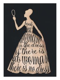 Script Dress Giclée-Druck von Lisa Jones