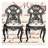 Script Chair Duo Giclee Print by Walter Robertson