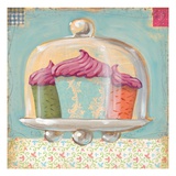 Three Cupcakes Giclee Print by K. Tobin