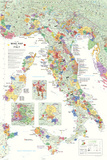 Italy Wine Map Poster Photo