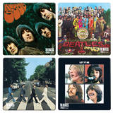 The Beatles Album Cover 4 pc Wood Coaster Set Coaster