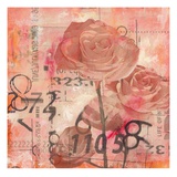 Text Roses Giclee Print by Jane Bellows