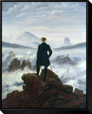 The Wanderer Above the Sea of Fog, 1818 Framed Canvas Print by Caspar David Friedrich