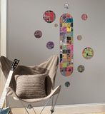 Art of Board Skateboard and Dots Peel & Stick Giant Wall Decals Wall Decal