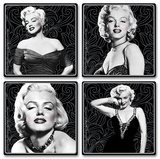 Marilyn Monroe 4pc Wood Coaster Set Coaster