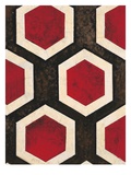Hexagon Textile Giclee Print by Hope Smith