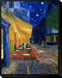 The Café Terrace on the Place du Forum, Arles, at Night, c.1888 Framed Canvas Print by Vincent van Gogh