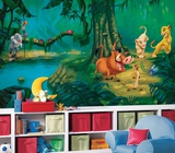 Lion King Chair Rail Prepasted Mural 6' x 10.5' - Ultra-strippable Wall Mural