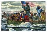 Washington Crossing the Delaware Print by A.K. Bilder