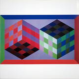 Homage of the Hexagon V Collectable Print by Victor Vasarely