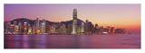 Hong Kong skyline at sunset Art by Murat Taner