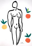 Nude with Oranges Serigraph by Henri Matisse