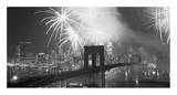 Fireworks over the Brooklyn Bridge Prints