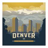 Denver The Mile High City Square Pósters por Anderson Design Group