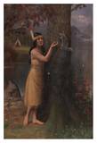 Indian Girl & Squirrel Posters
