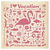 Flamingo Pattern Square Posters por Anderson Design Group