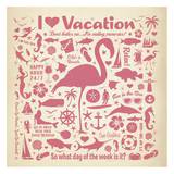 Flamingo Pattern Square Art par  Anderson Design Group