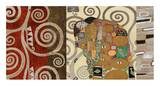 The Embrace (montage) Prints by Gustav Klimt