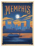 Souvenirs de Memphis, Tennessee Affiche par  Anderson Design Group