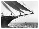 Ship Crewmen Standing on the Bowsprit, 1923 Prints by Edwin Levick