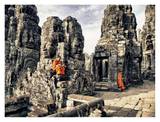 Boy Monks reading in Angkor Wat, Cambodia Posters by Scott Stulberg