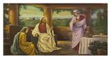 Jesus With Mary & Martha Prints by H. Zatzka