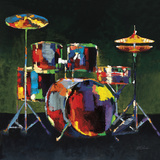 Drum Set Print by Elli & John Milan