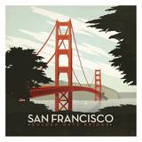 Golden Gate Bridge, San Francisco, Californie, Etats-Unis - Format carré Affiches par  Anderson Design Group