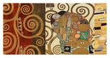 The Embrace (gold montage) Posters by Gustav Klimt