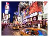 Busy Times Square at Night Posters by Alan Schein