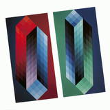 Homage of the Hexagon IV Reproductions pour les collectionneurs par Victor Vasarely