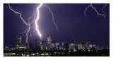 Lightning over a City Prints by  Sakuno