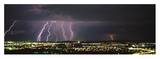 Lightning over City Art by Warren Faidley
