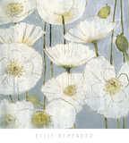 White Poppies Prints by Elise Remender