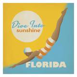 Dive into Sunshine Florida Square Prints by  Anderson Design Group