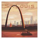 St Louis Gateway to the West Square Prints by  Anderson Design Group