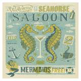 Seahorse Saloon Square Poster por Anderson Design Group Seahorse Saloon Square Poster por Anderson Design Group