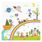 Happy children enjoying their time II Prints by Jiyeong Na