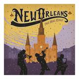 New Orleans, The Big Easy Square Pósters por Anderson Design Group