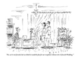 "No, we're not Jewish, but we think it would be fun for our reception's th…" - New Yorker Cartoon Premium Giclee Print by Barbara Smaller