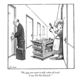 "Oh, now you want to talk, when all week it was 'Do Not Disturb.'" - New Yorker Cartoon Premium Giclee Print by Harry Bliss