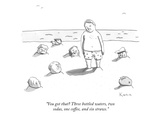 "You got that? Three bottled waters, two sodas, one coffee, and six straws - New Yorker Cartoon Premium Giclee Print by Zachary Kanin