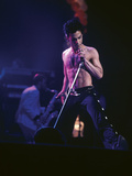 Prince, Shirtless on Stage, March 1986 Photographic Print by Vandell Cobb