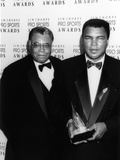 Muhammad Ali with Actor James Earl Jones at the Jim Thorpe Pro Sports Awards, July 6, 1992. Photographic Print by Kenneth Coleman