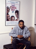 Filmmaker Spike Lee, Seated in Front of a Poster of His Film ‘She’S Gotta Have It’, 1986) Photographic Print by Vandell Cobb